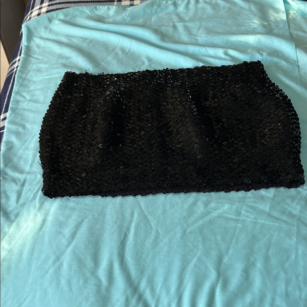 Elegant Black Sequin top size med